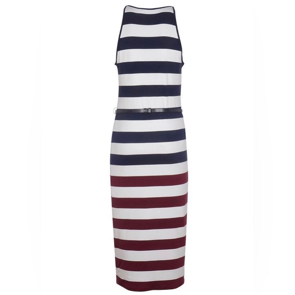 🎉HOST PICK🎉 NWT Ted Baker Yuni Striped Bodycon Dress with belt - Picture 7 of 9